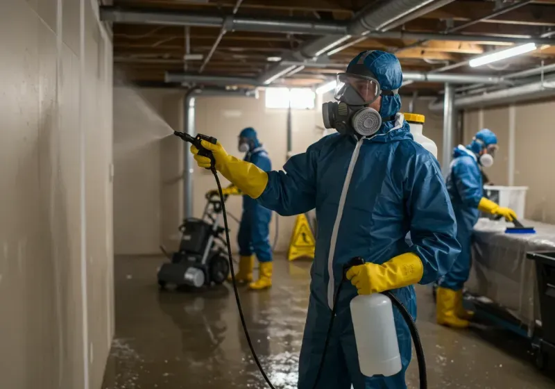 Basement Sanitization and Antimicrobial Treatment process in York, SC